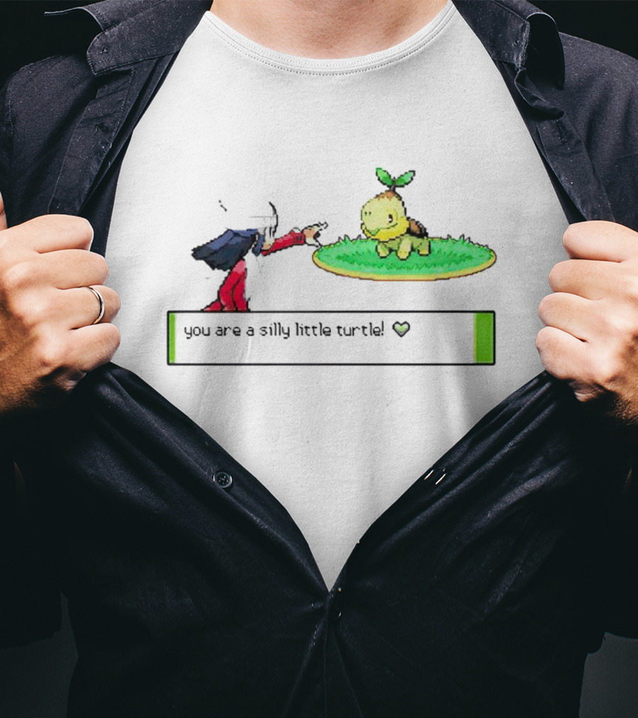 You Are A Silly Little Turtle Retro Pixel Art Showdown T-Shirt