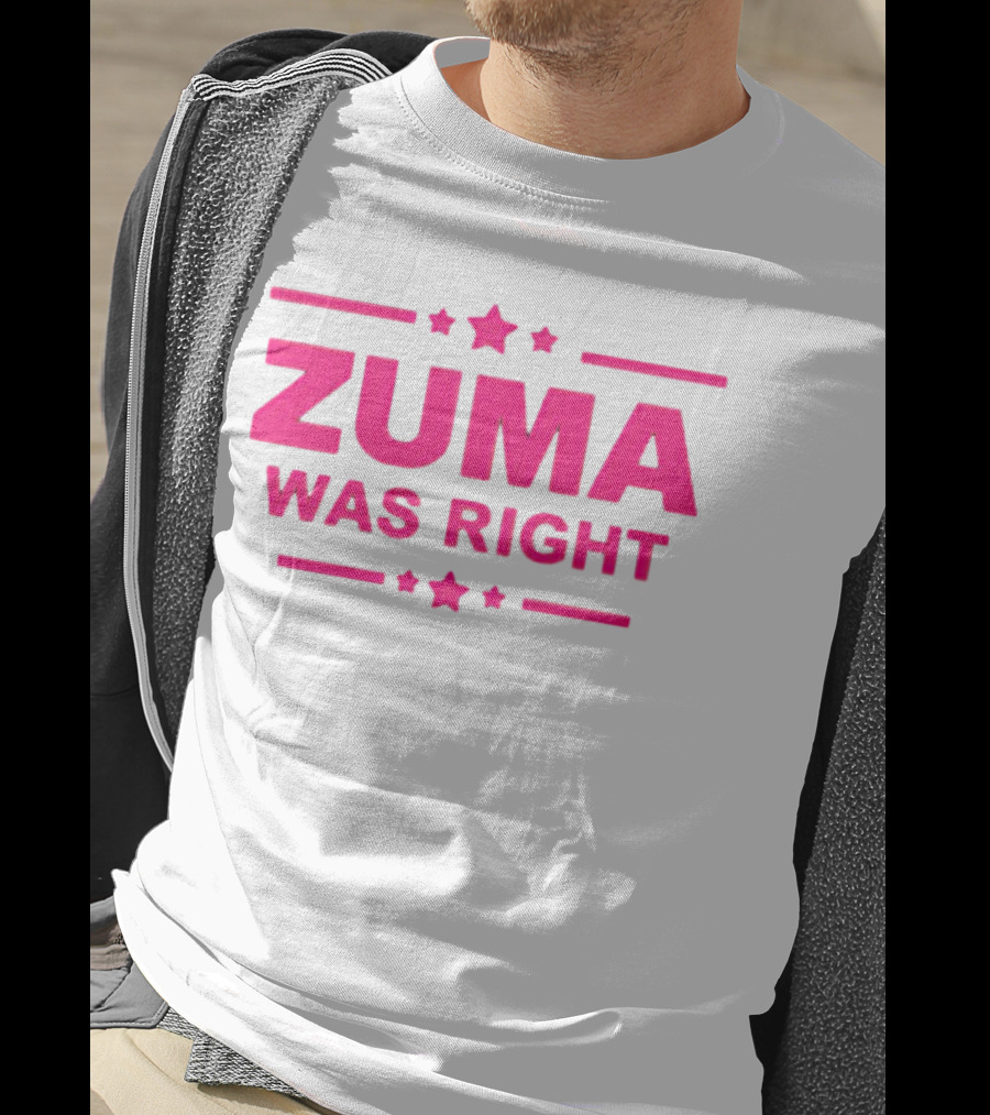 Zuma Was Right Pink Text With Stars T-Shirt