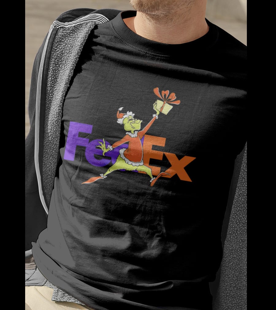 The Grinch Santa FedEx Gift T-Shirt