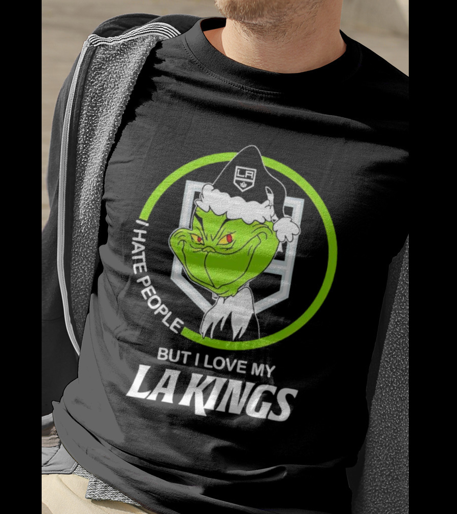 I Hate People But I Love My LA Kings Grinch T-Shirt