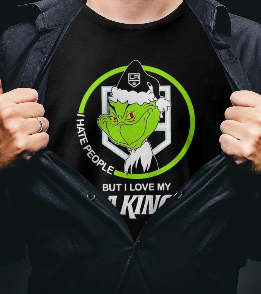 I Hate People But I Love My LA Kings Grinch T-Shirt