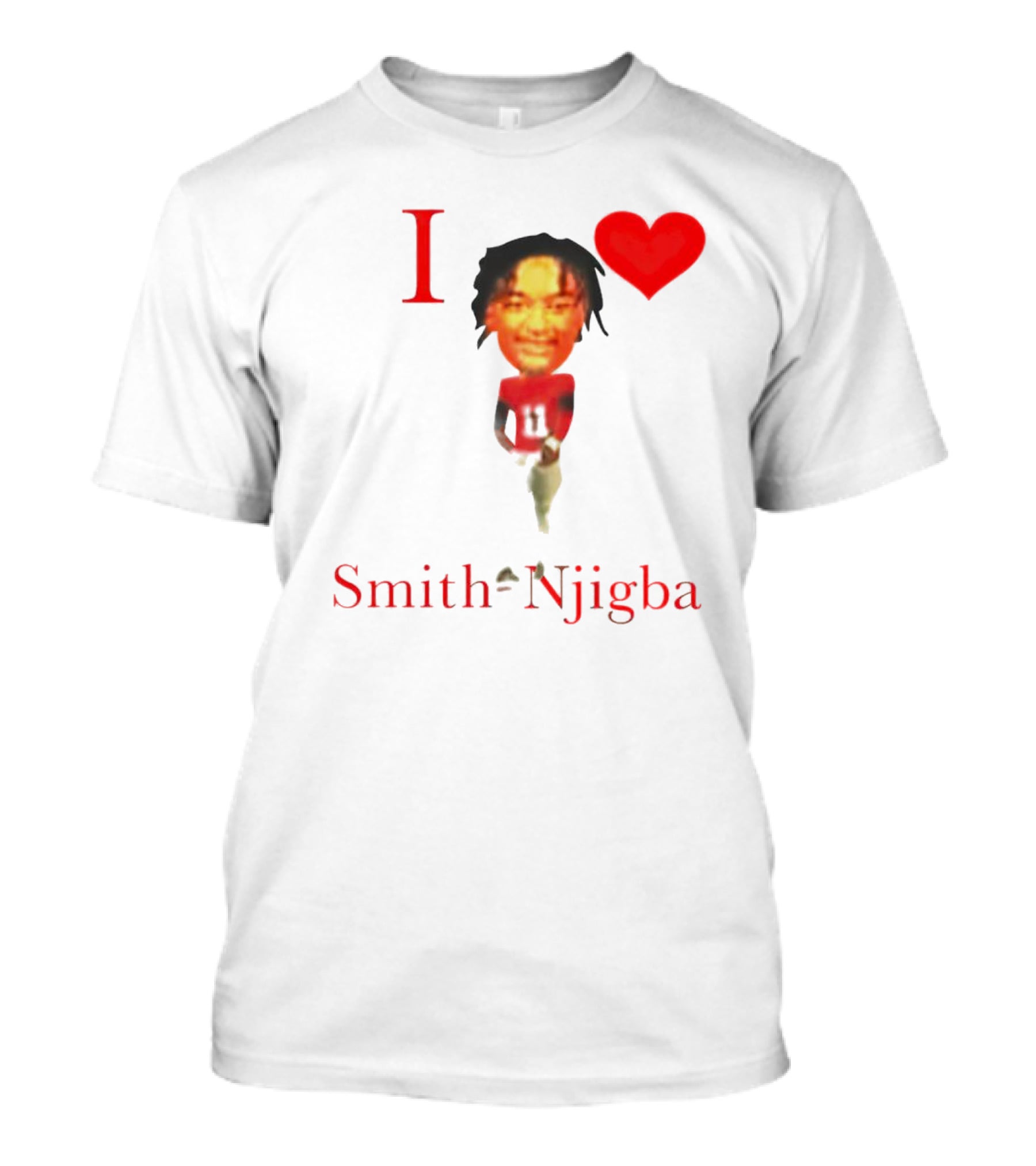 I Heart Jaxon Smith-Njigba Football Player Image T-Shirt