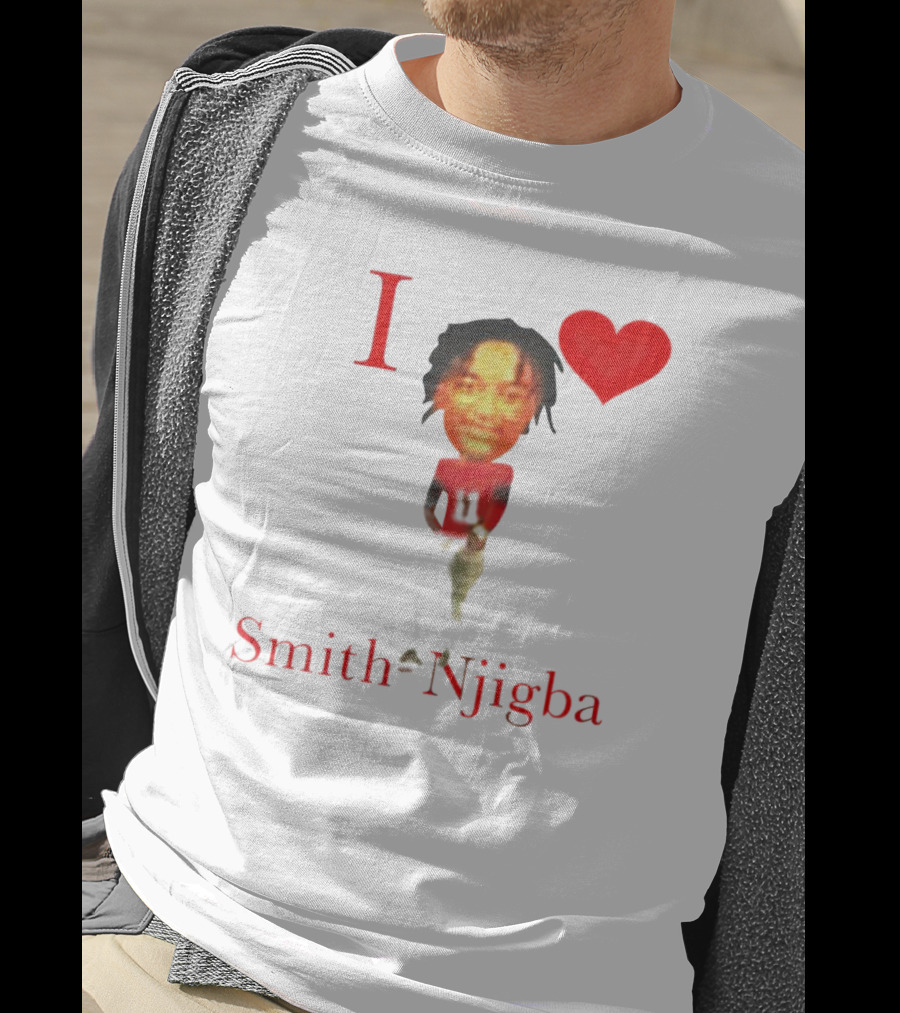 I Heart Jaxon Smith-Njigba Football Player Image T-Shirt
