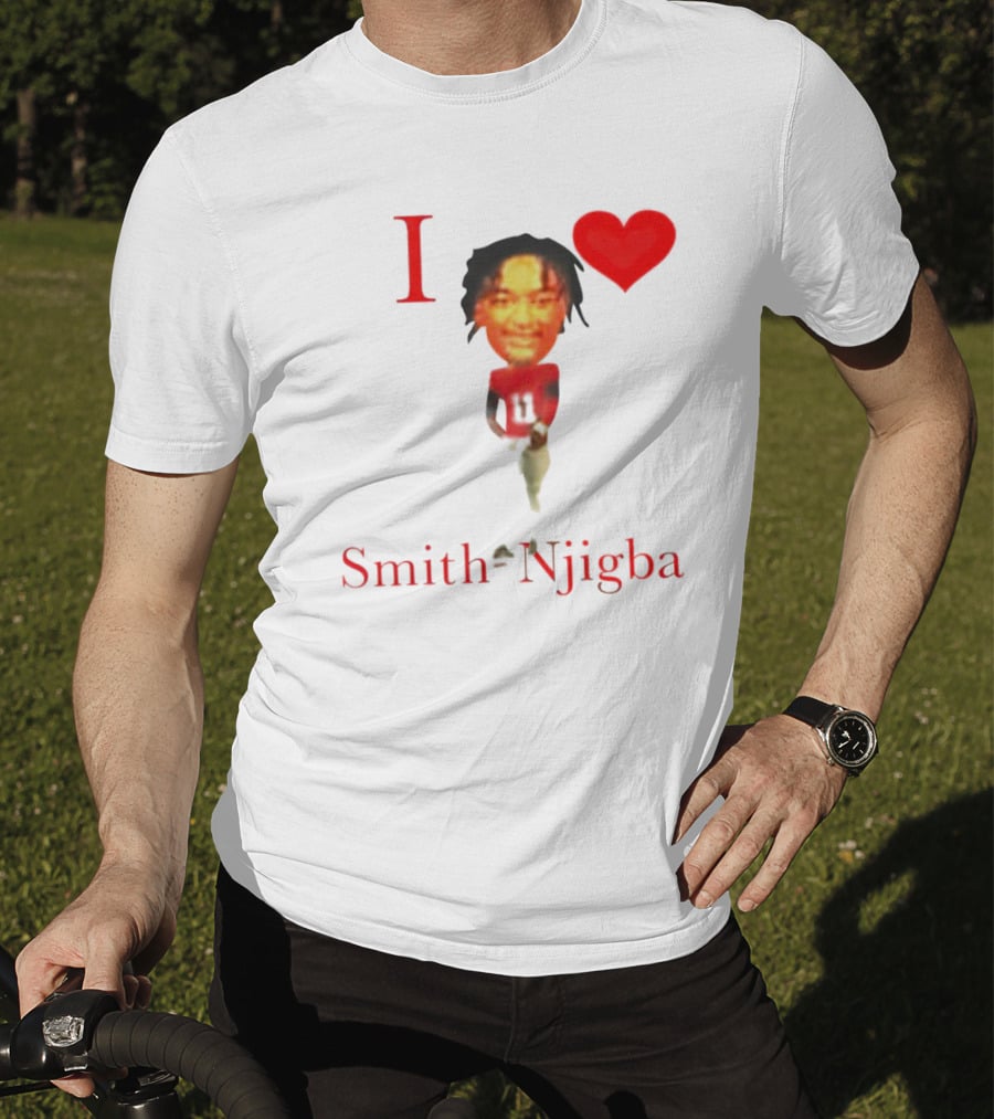 I Heart Jaxon Smith-Njigba Football Player Image T-Shirt