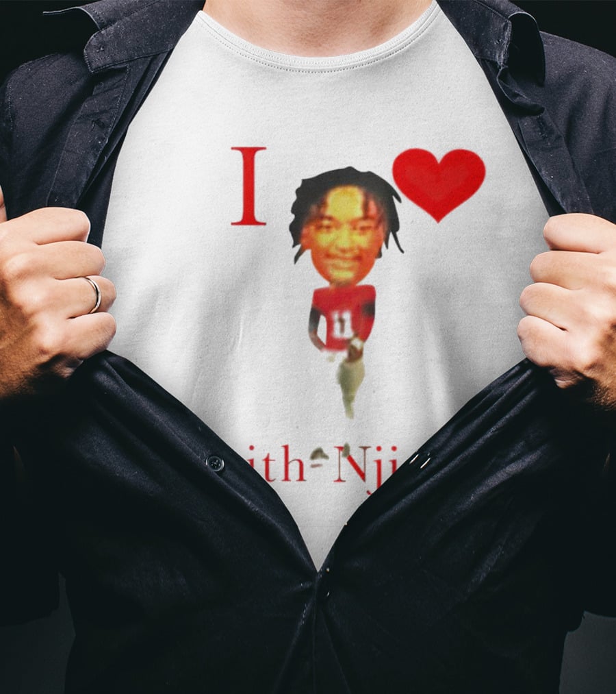 I Heart Jaxon Smith-Njigba Football Player Image T-Shirt