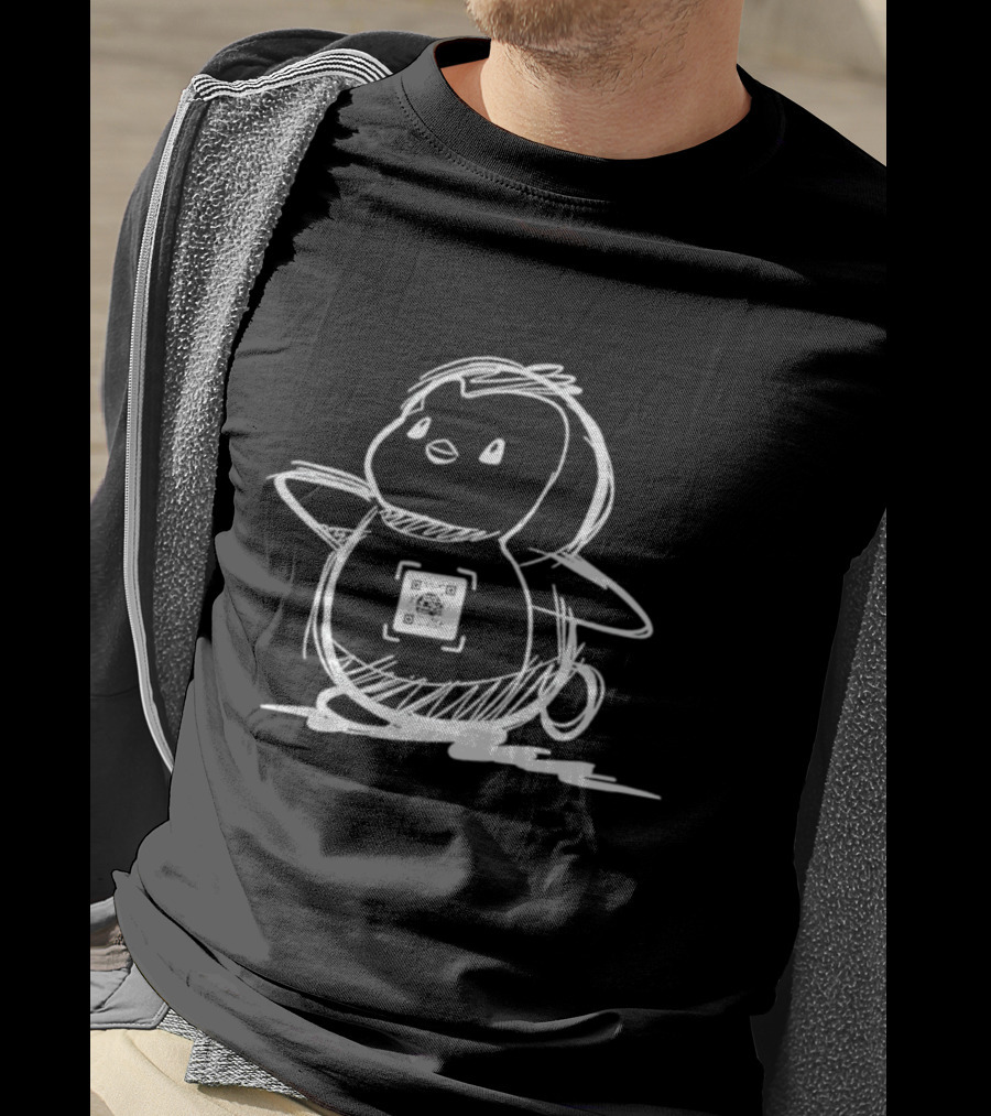 Iyk Pudgy Penguins QR Sketch T-Shirt