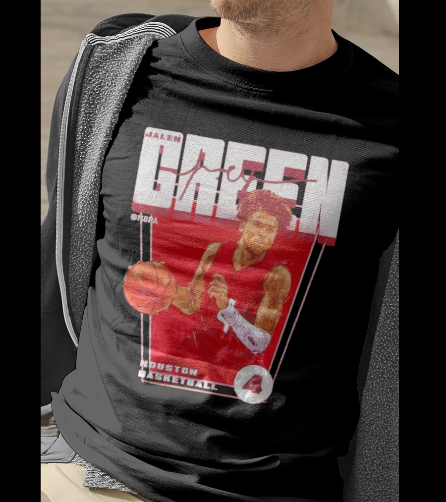 Jalen Green No. 4 Houston Basketball NBA Red Premiere T-Shirt