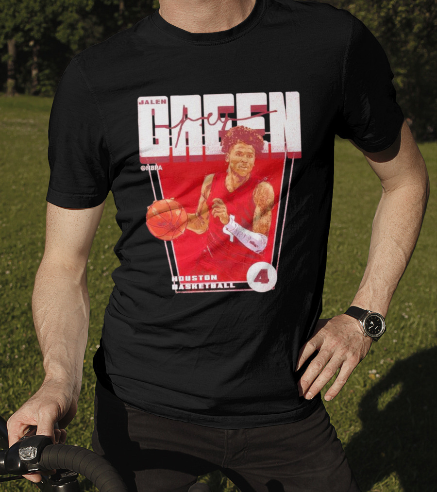 Jalen Green No. 4 Houston Basketball NBA Red Premiere T-Shirt