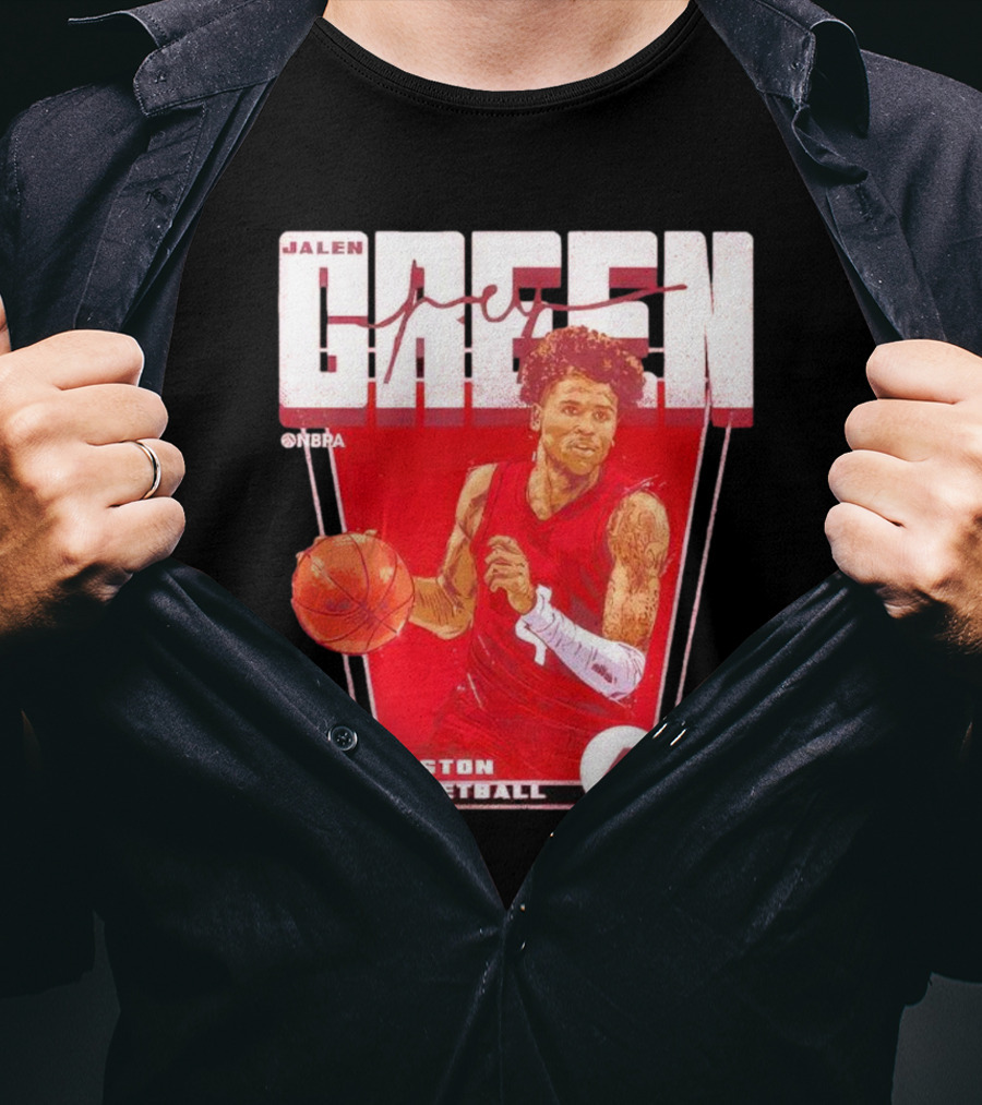 Jalen Green No. 4 Houston Basketball NBA Red Premiere T-Shirt