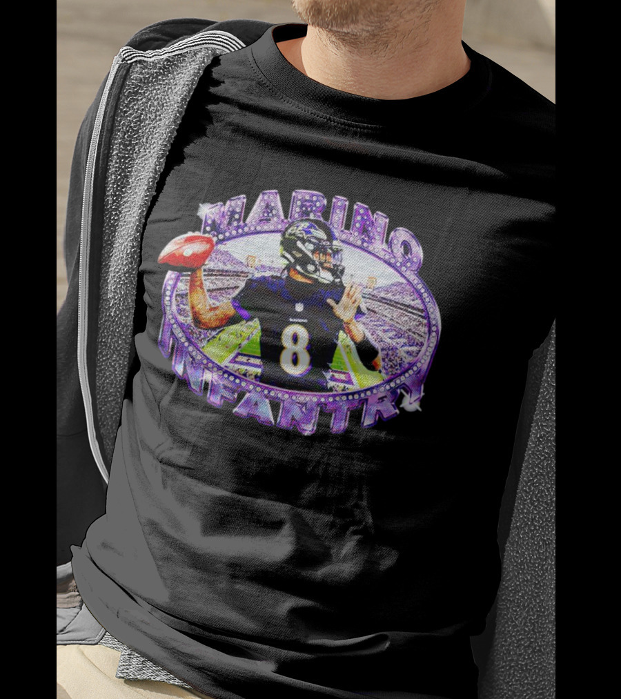 Marino Infantry Lamar Jackson Baltimore Ravens Football T-Shirt