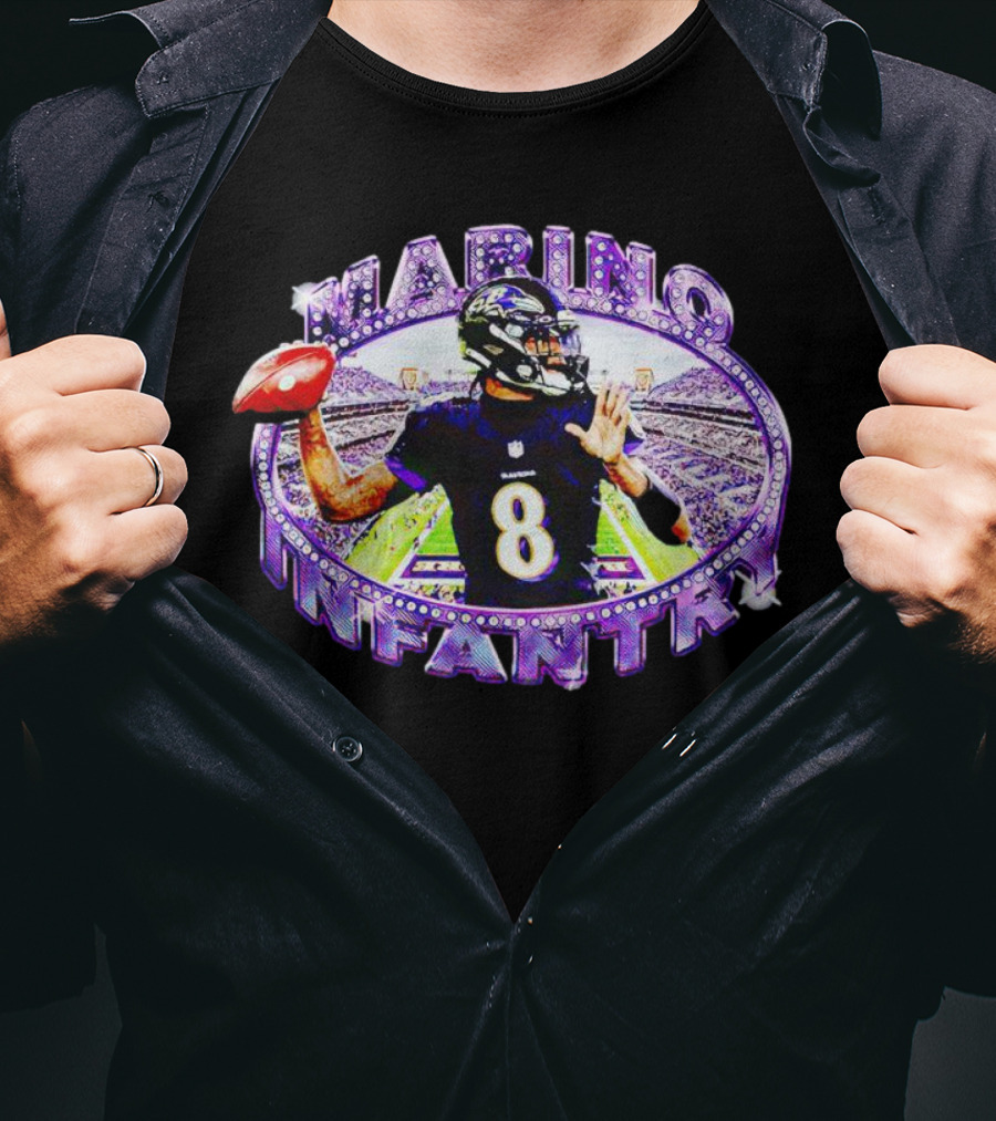 Marino Infantry Lamar Jackson Baltimore Ravens Football T-Shirt