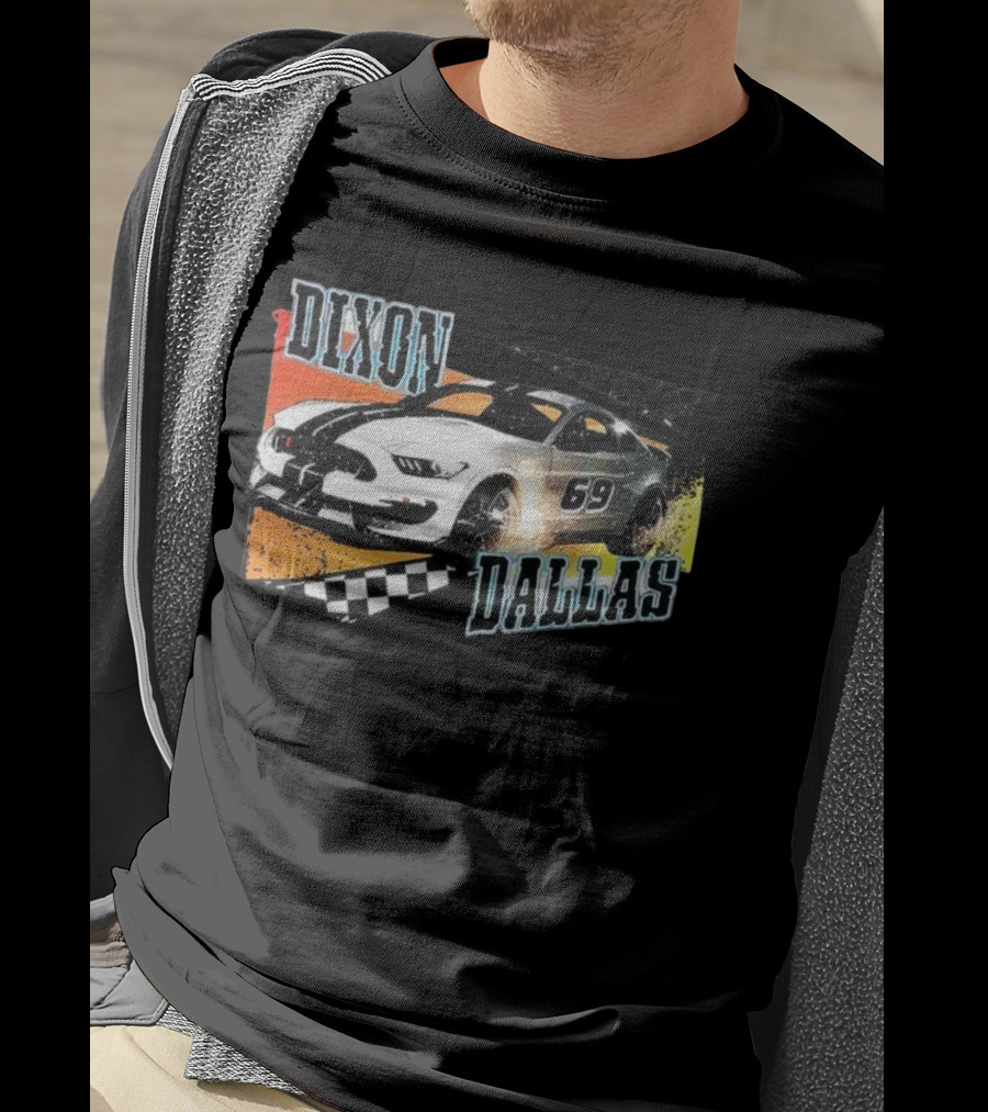 Dixon Dallas 69 Mustang Racing Car T-Shirt