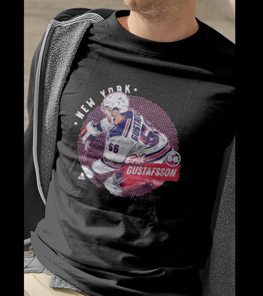 Erik Gustafsson New York Rangers 56 Hockey Player Dots T-Shirt