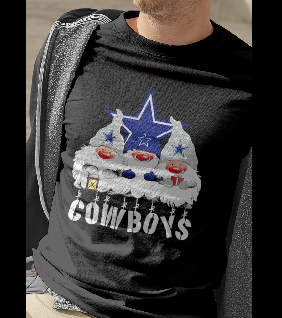 Gnomies Cowboys Christmas Star T-Shirt