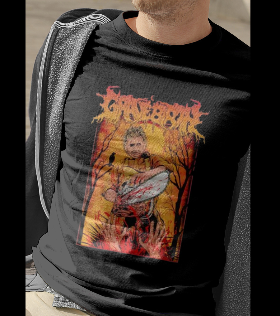 Gravebirth Chainsaw Leatherface Horror Scene T-Shirt