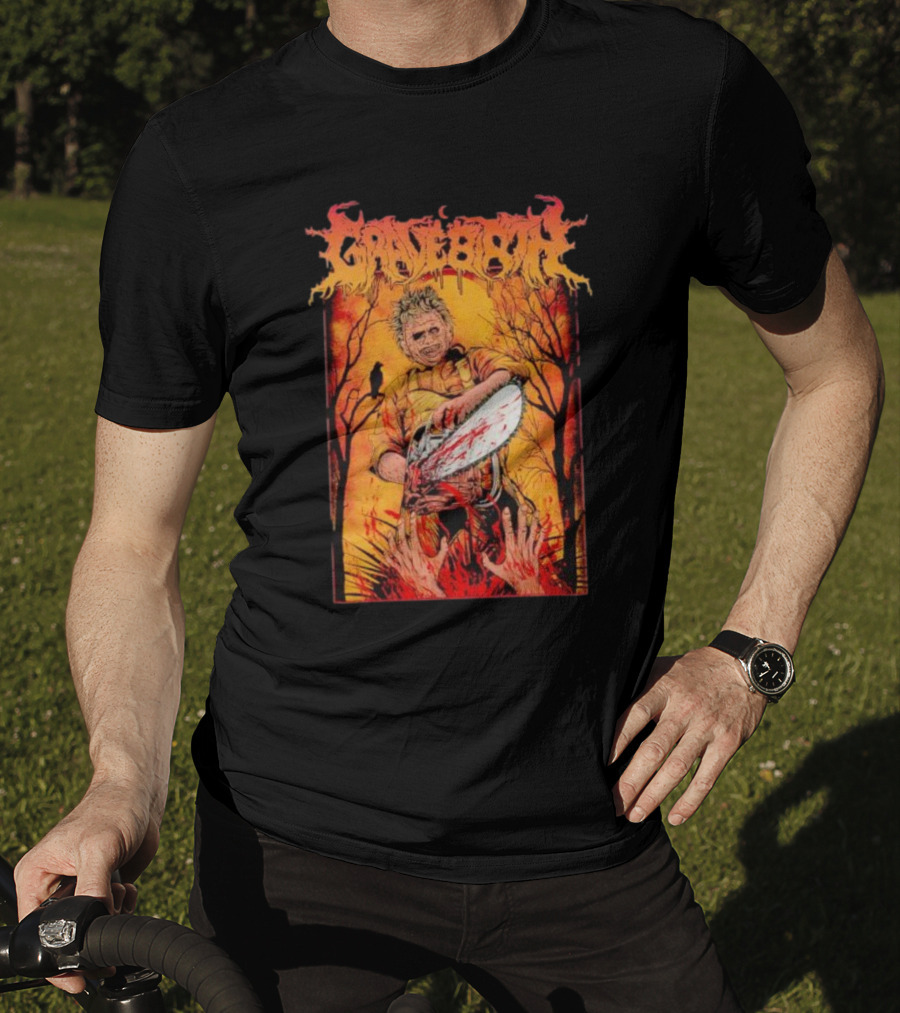 Gravebirth Chainsaw Leatherface Horror Scene T-Shirt