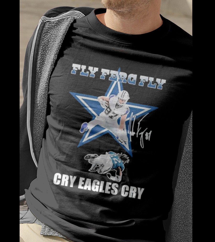 Fly Ferg Fly Cry Eagles Cry Star Player Football Rivalry T-Shirt