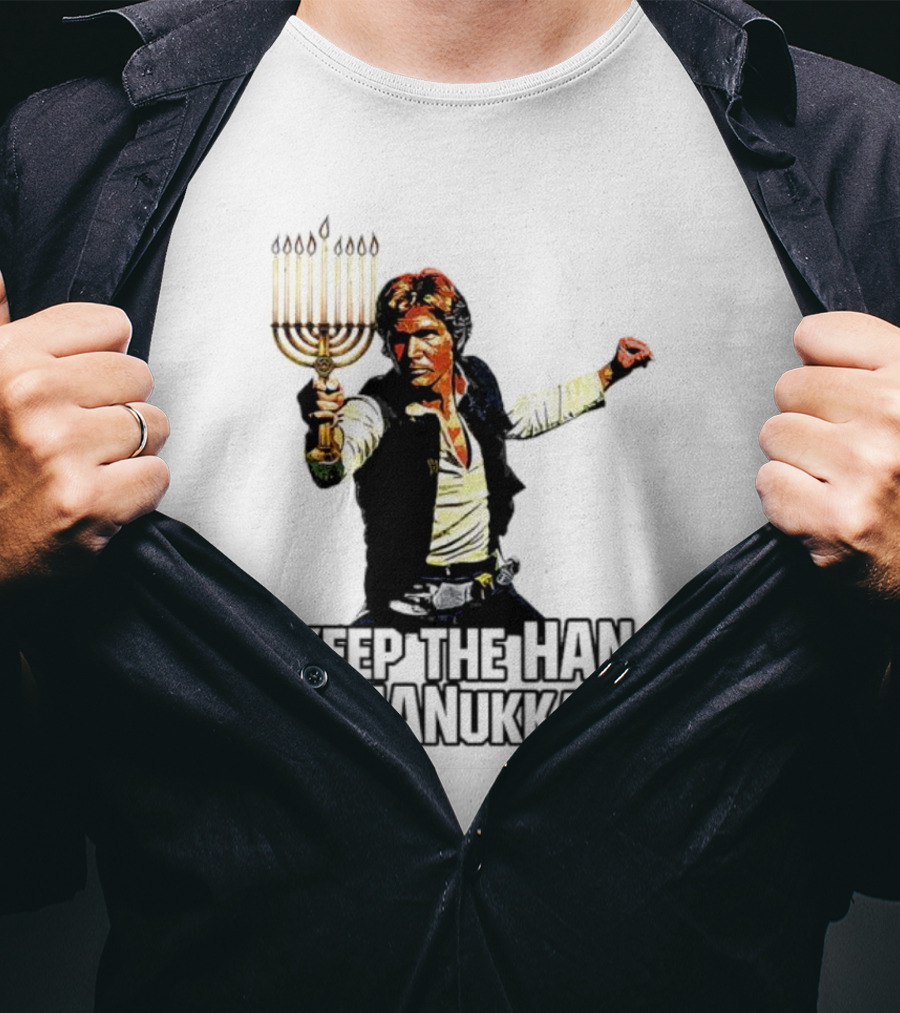 Keep The Han In Hanukkah Menorah Lightsaber T-Shirt