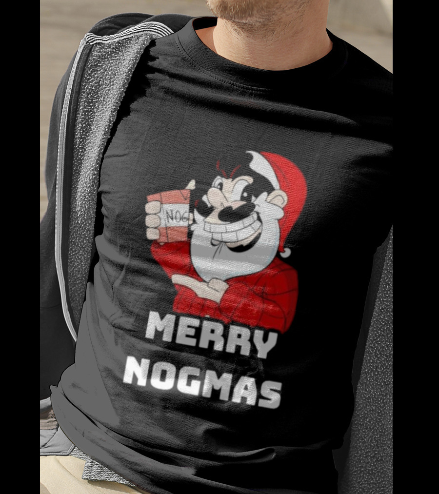 Merry Nogmas Keyrock Santa Holding Nog Cup T-Shirt