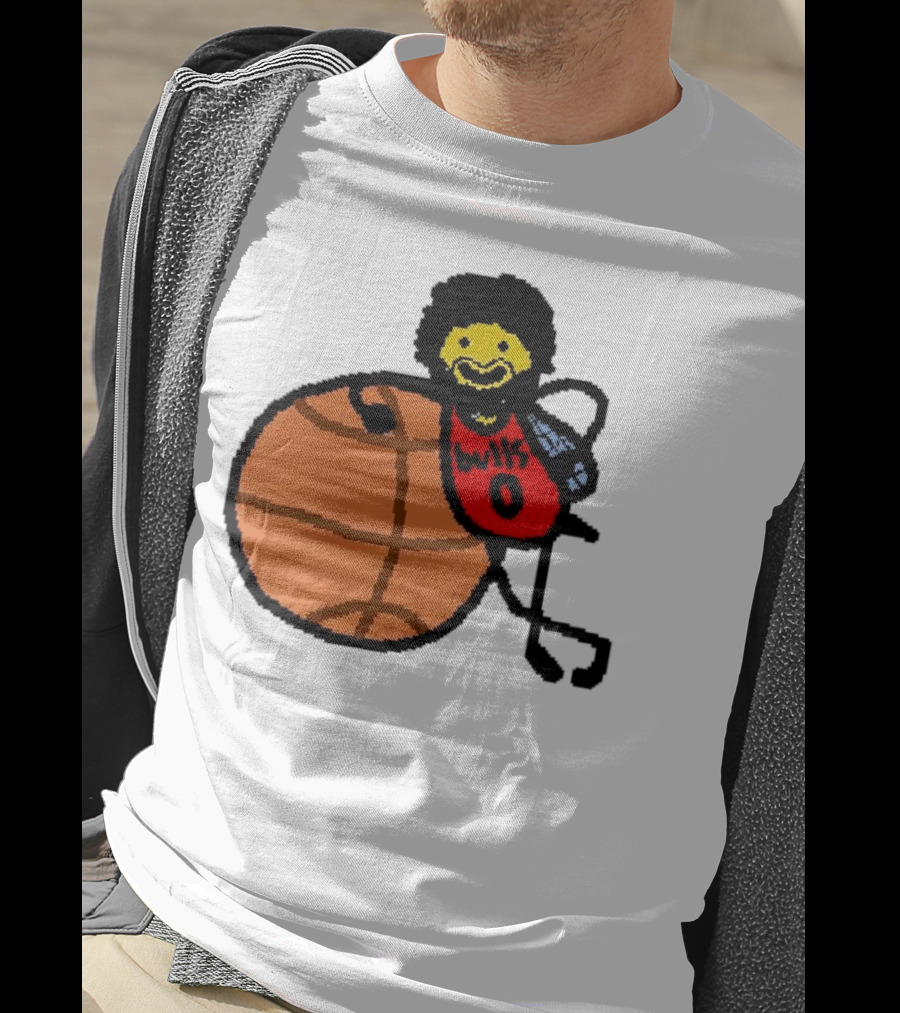 Co-Bee Chicago Bulls NBA Paint Cartoon Basketball Character T-Shirt