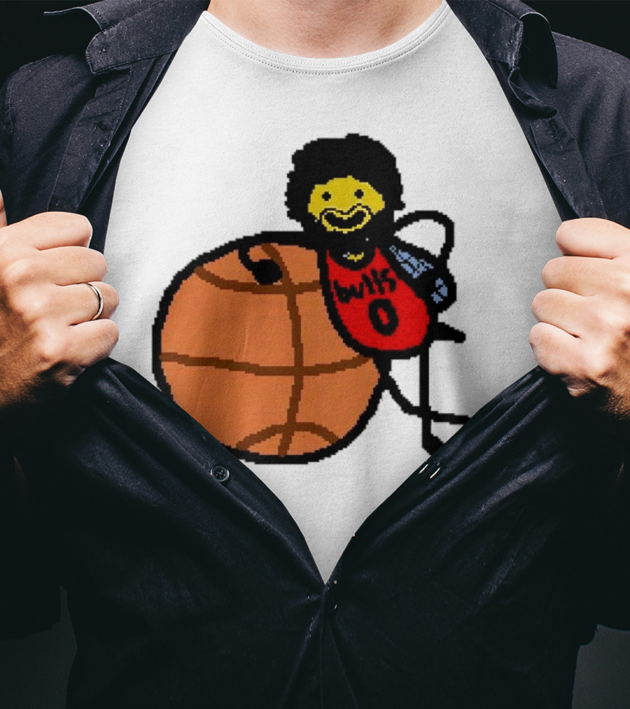Co-Bee Chicago Bulls NBA Paint Cartoon Basketball Character T-Shirt