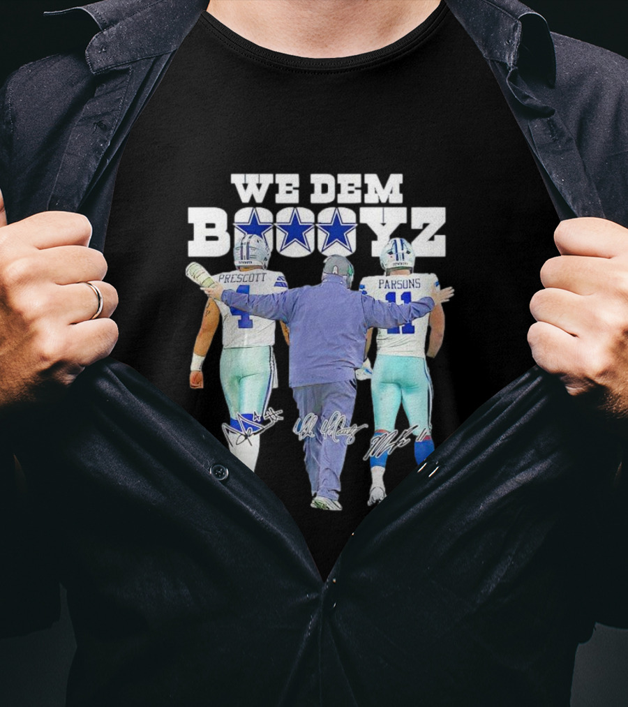 Dallas Cowboys We Dem Boyz Prescott Parsons Signatures T-Shirt
