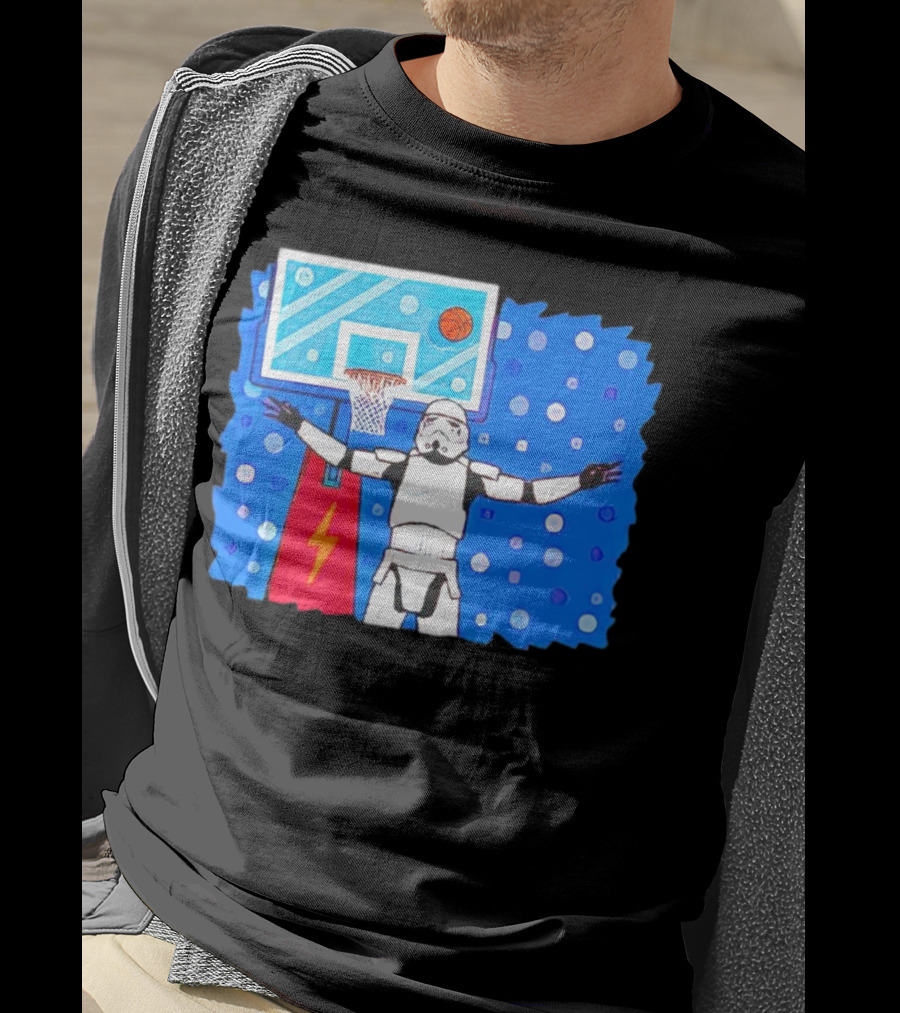 Stormtrooper Basketball No Look Shot T-Shirt