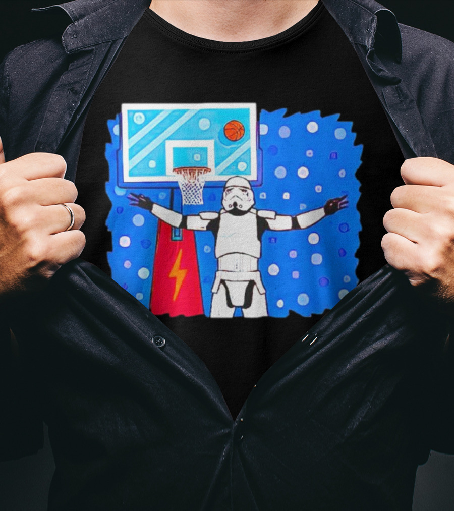 Stormtrooper Basketball No Look Shot T-Shirt