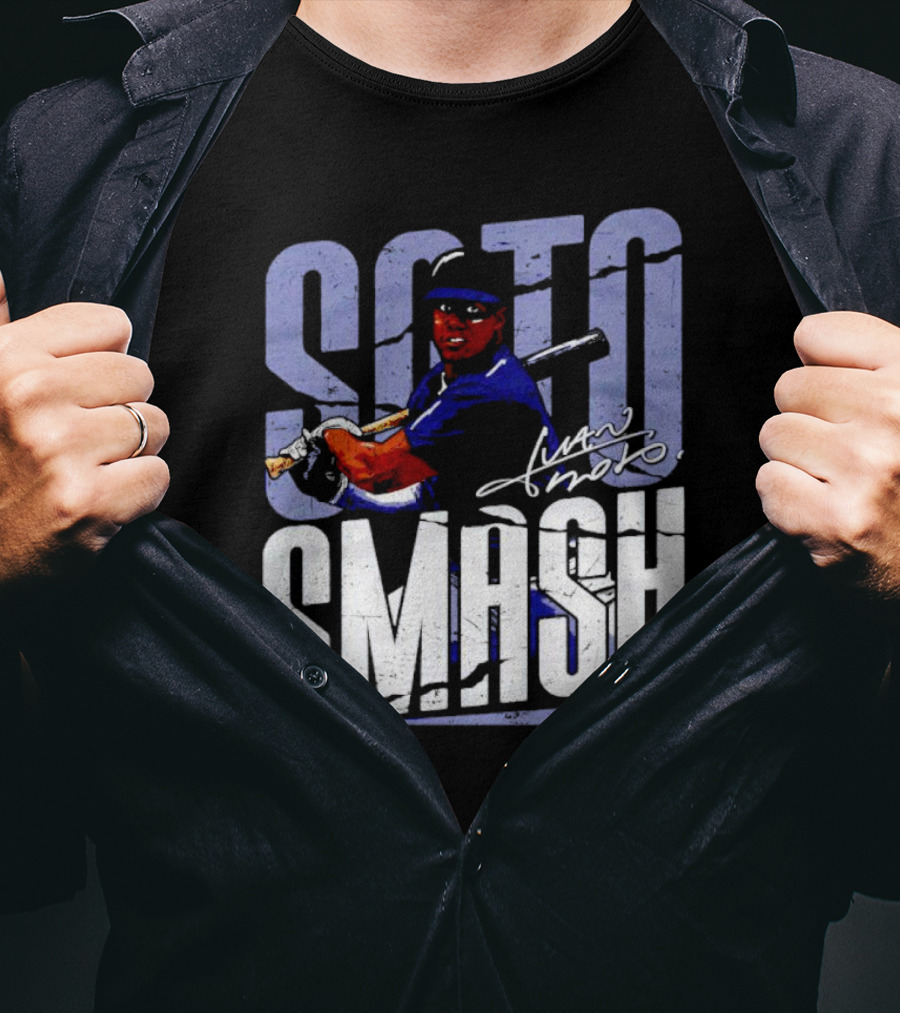 Soto Smash Juan Soto Cartoon Signature T-Shirt