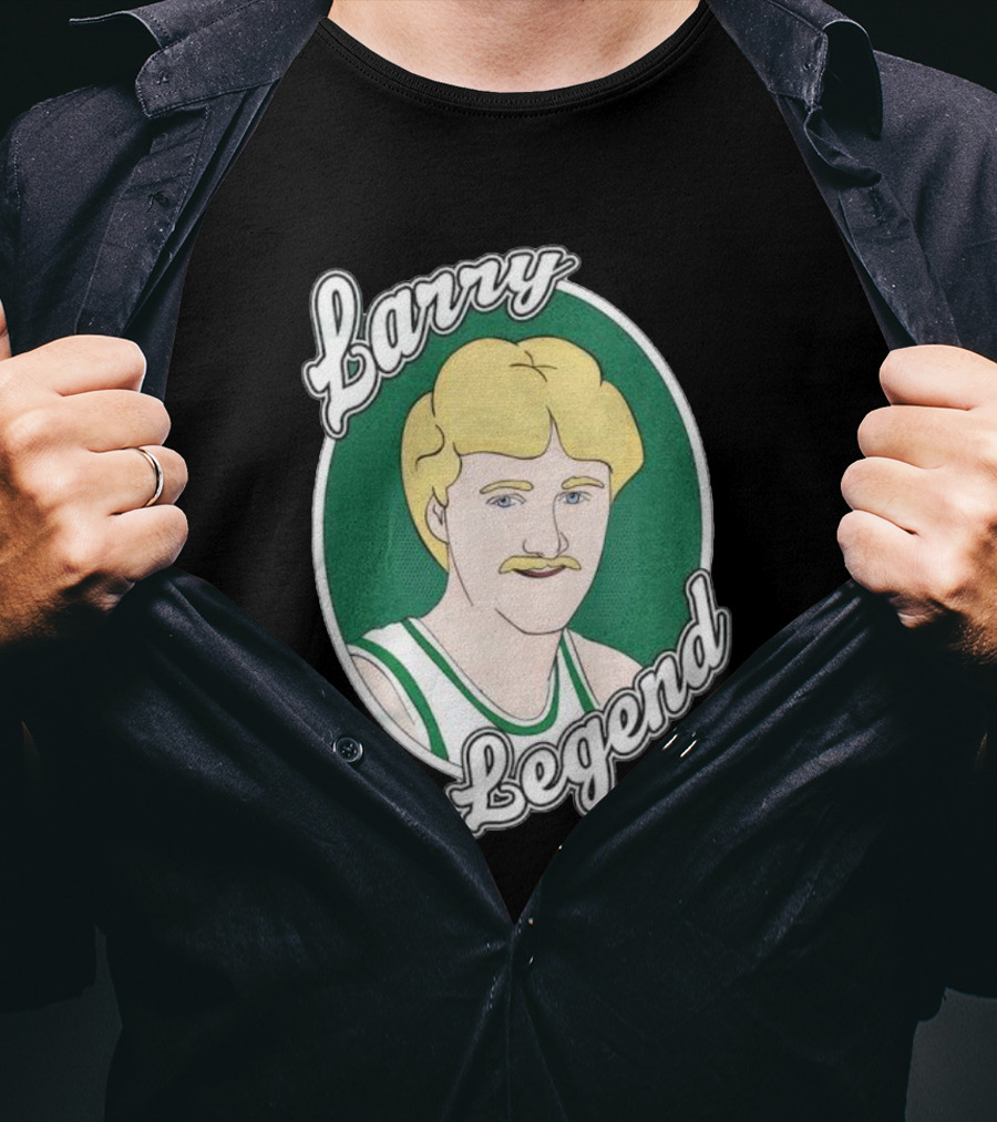 Larry Bird Legend Retro Illustration Basketball T-Shirt