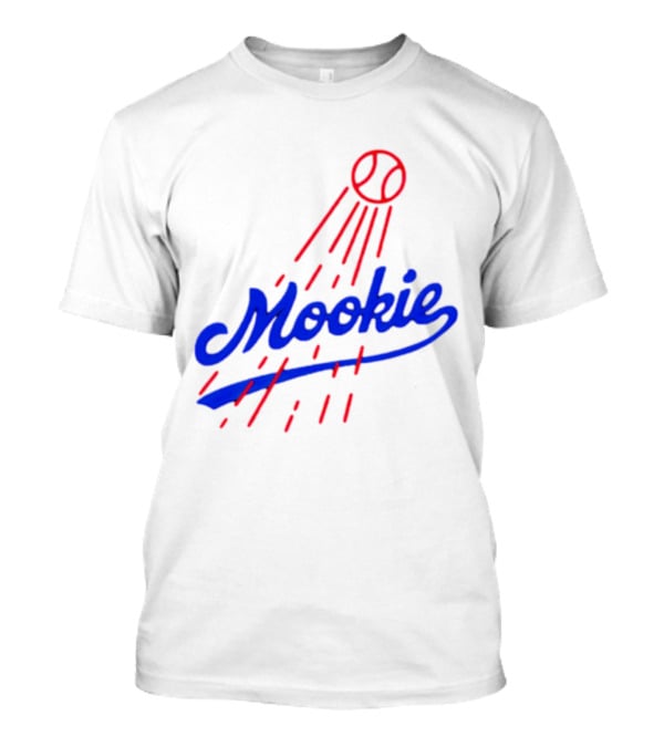 Mookie Signature Red Baseball Design Los Angeles Dodgers T-Shirt