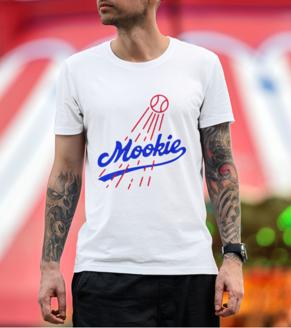 Premium T-Shirt: Mookie Signature Red Baseball Design Los Angeles Dodgers T-Shirt Mookie Signature Red Baseball Design Los Angeles Dodgers T-Shirt