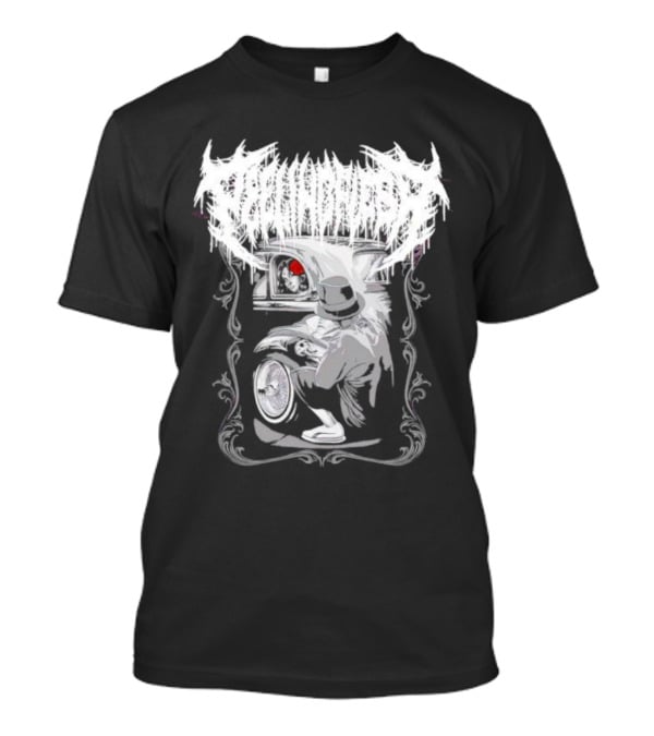 Lowrider Peeling Flesh Skull Classic Car Vibrant T-Shirt