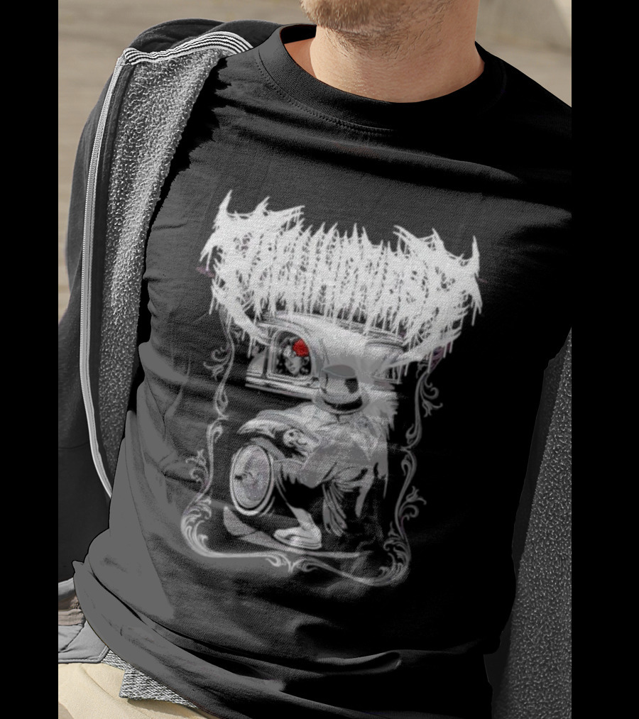 Lowrider Peeling Flesh Skull Classic Car Vibrant T-Shirt
