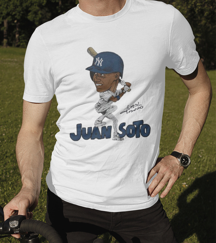 Yankees Juan Soto Baseball Caricature Signature T-Shirt
