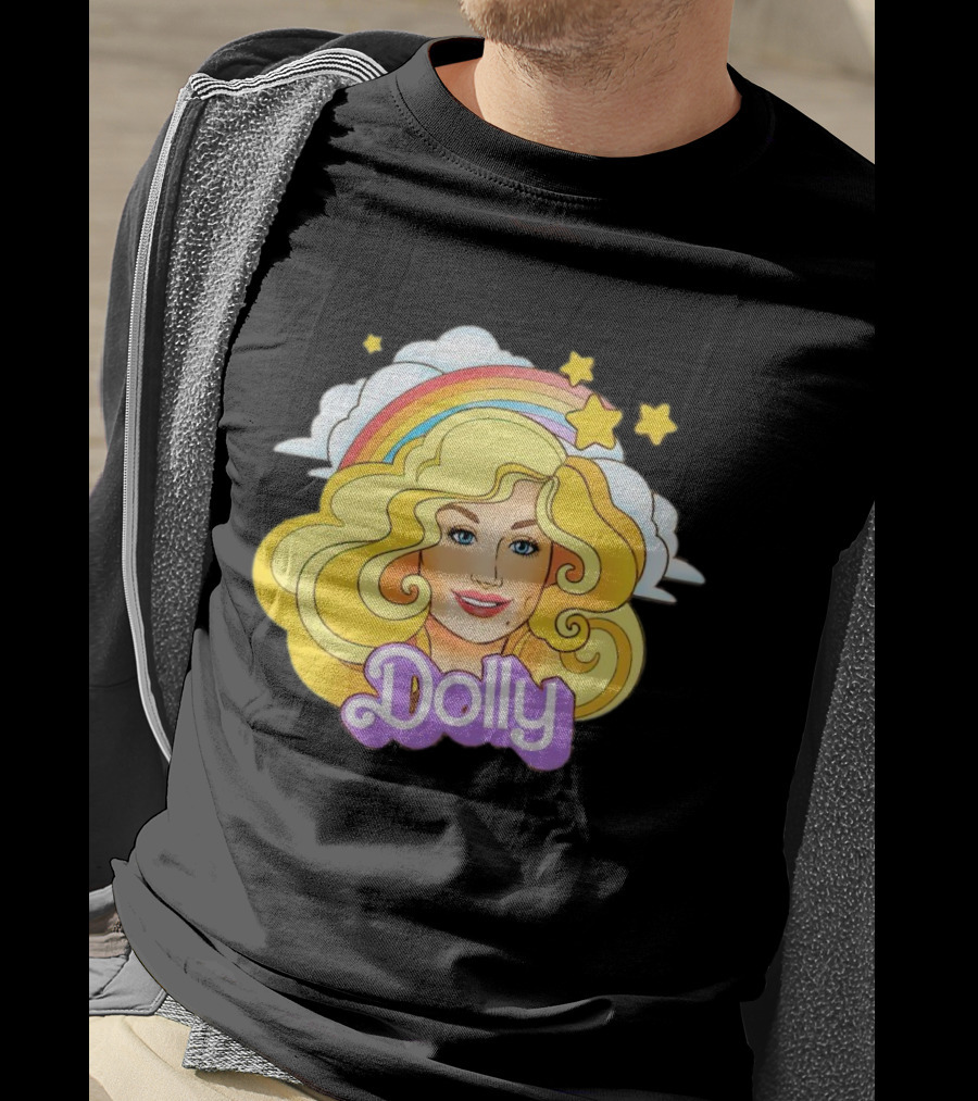 Dolly Rainbow Stars Iconic Doll T-Shirt