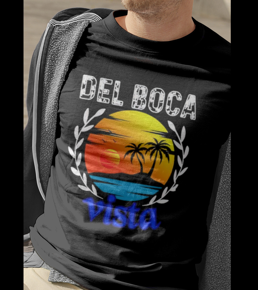 Del Boca Vista Palm Sunset T-Shirt
