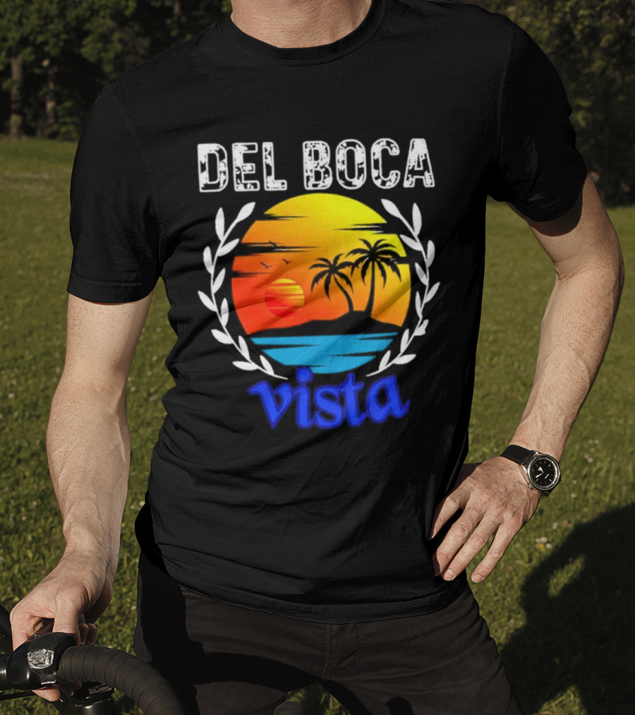 Del Boca Vista Palm Sunset T-Shirt