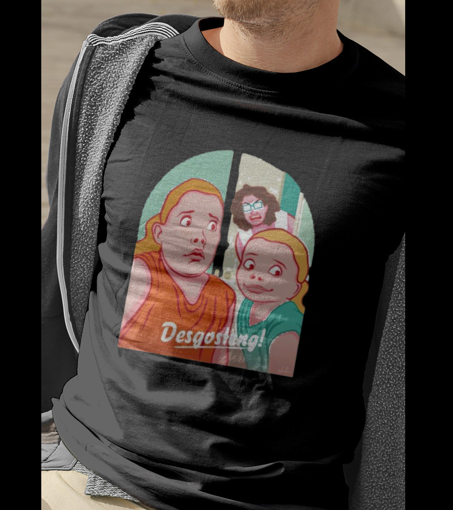 Desgosteng Nostalgic Cartoon Reaction Scene T-Shirt