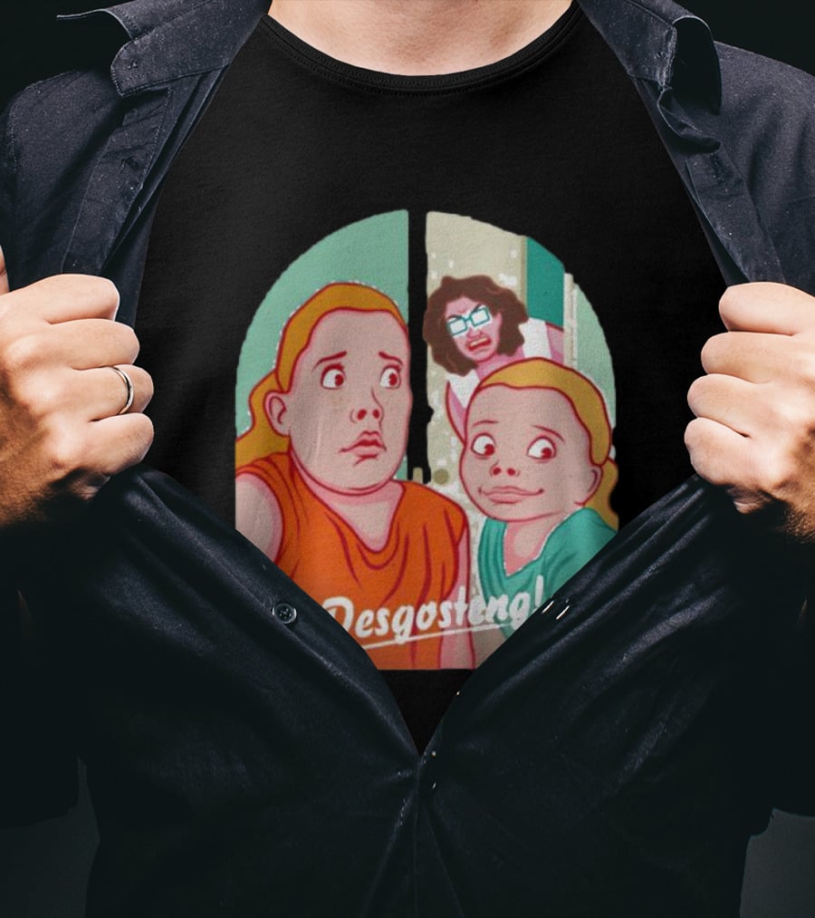 Desgosteng Nostalgic Cartoon Reaction Scene T-Shirt