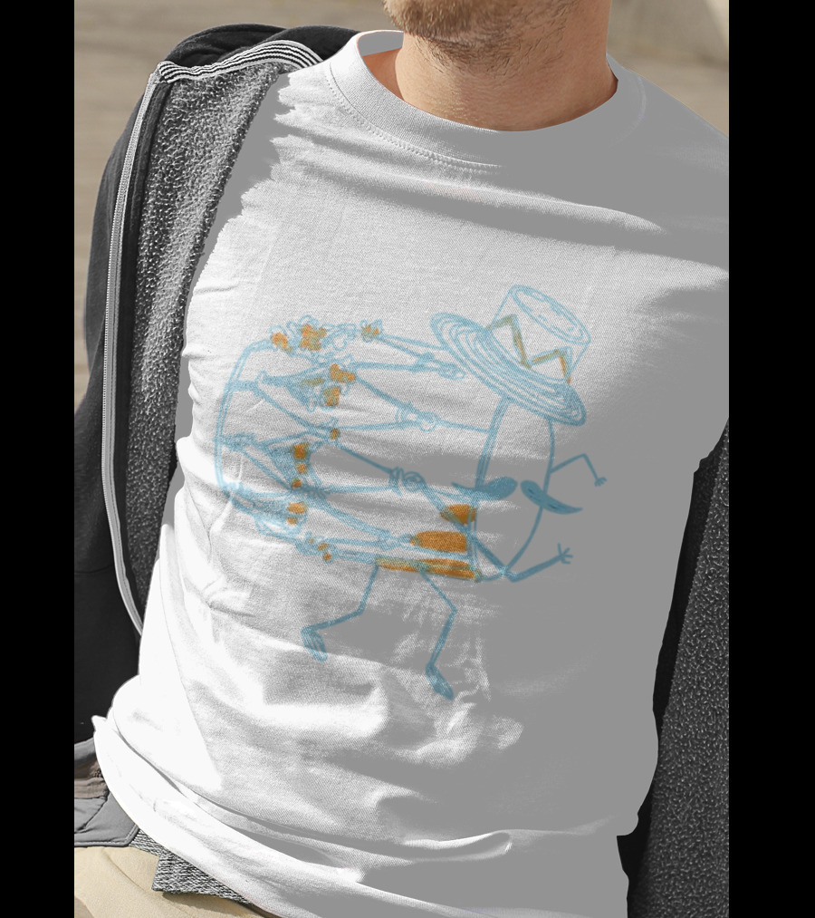 Dhol Stache Mustached Drum With Top Hat T-Shirt