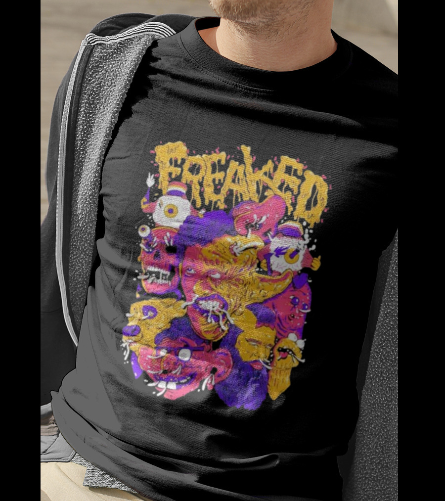 Freaked Vibrant Grotesque Faces T-Shirt