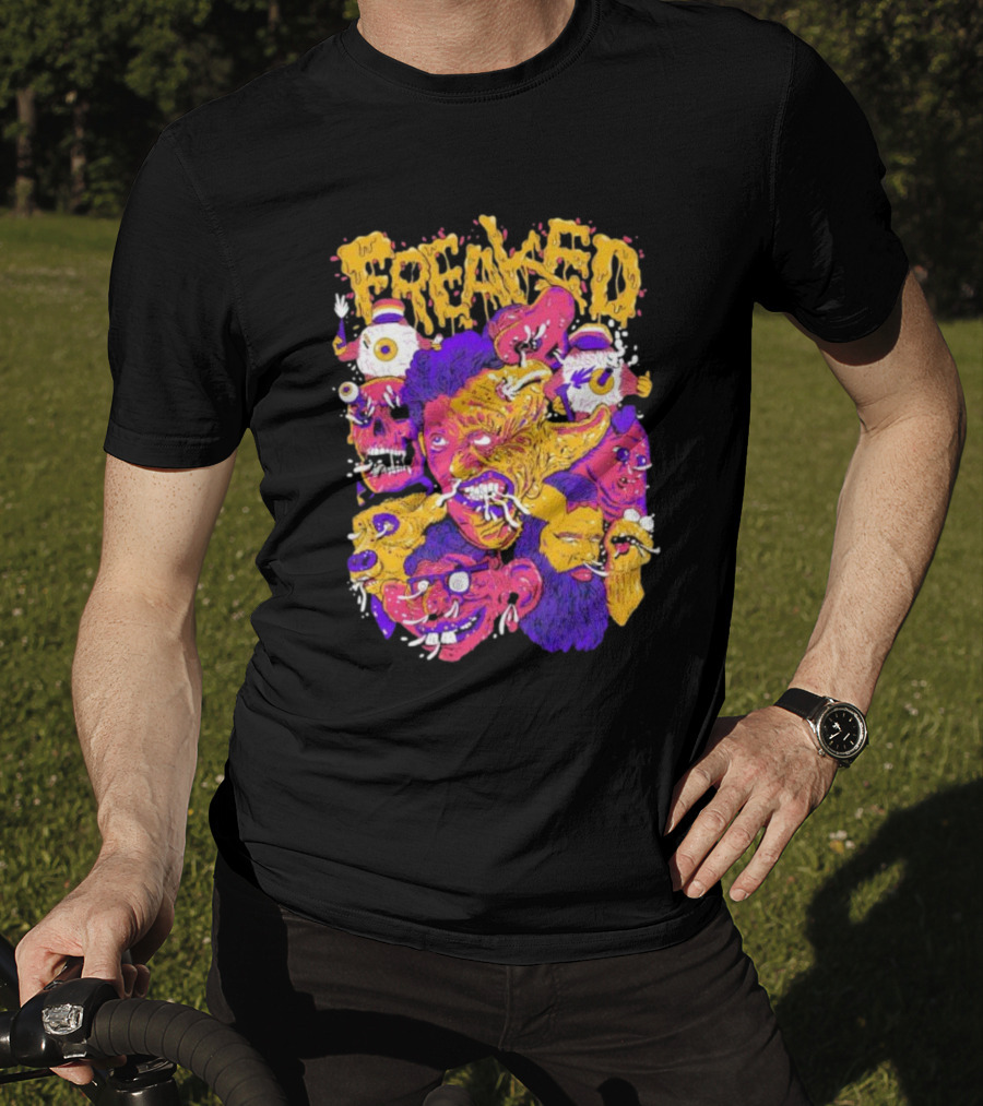 Freaked Vibrant Grotesque Faces T-Shirt