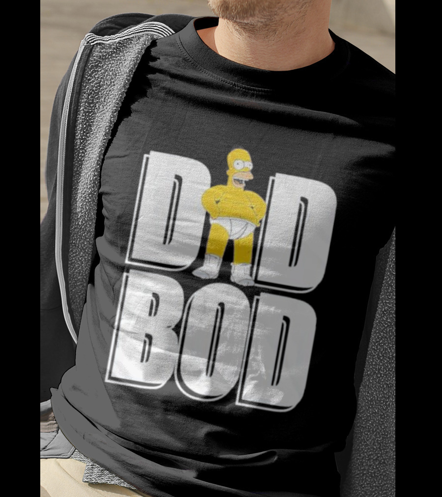Homer Simpson Dad Bod Bold Cartoon T-Shirt