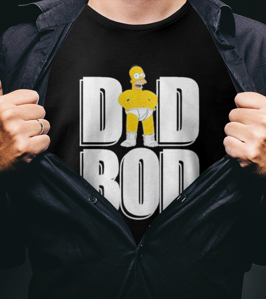 Homer Simpson Dad Bod Bold Cartoon T-Shirt