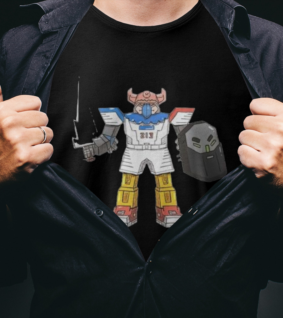 Janky Drawing Powell Rangers Robot Cartoon 213 T-Shirt