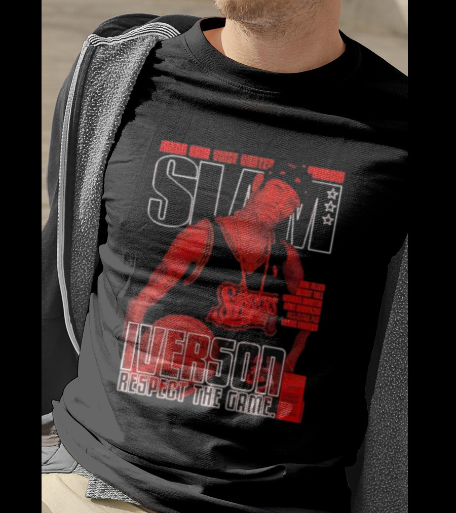 Slam Magazine Allen Iverson Sixers Respect The Game Mural T-Shirt