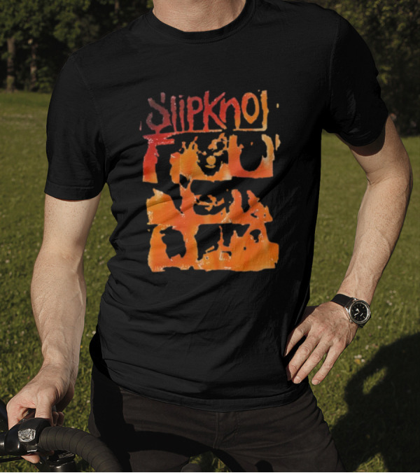 Slipknot The End So Far Orange Mask Grid T-Shirt