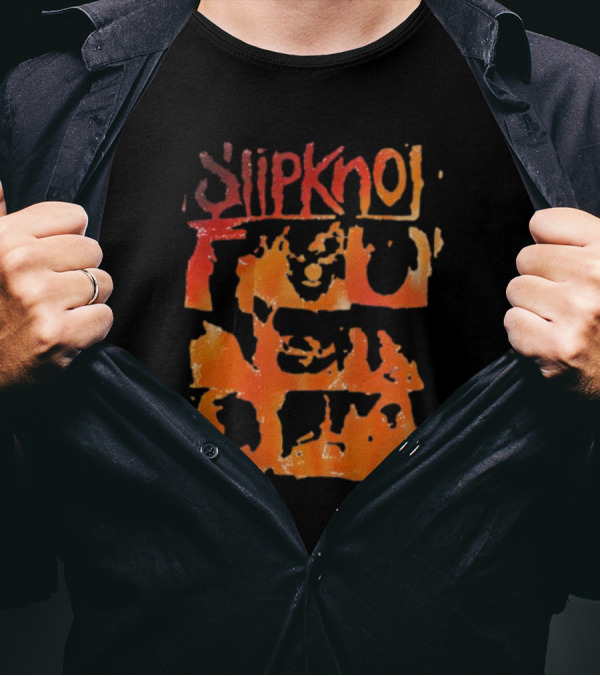 Slipknot The End So Far Orange Mask Grid T-Shirt