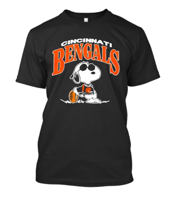 Cincinnati Bengals Snoopy Football Fan Gear T-Shirt